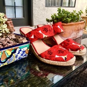 NWT Franco Sarto Floral Espadrille Heels